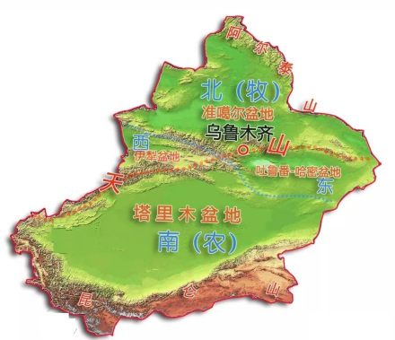 新疆的农牧业分界图