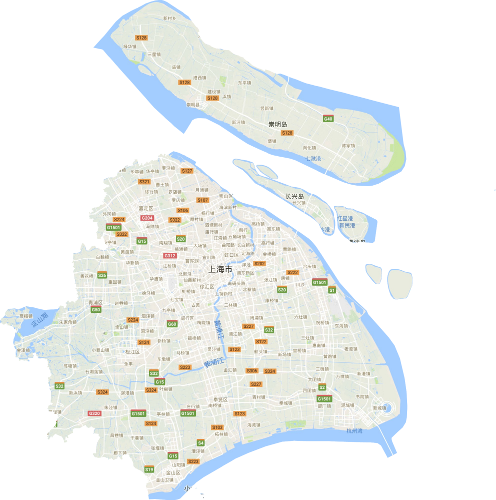 上海市地形图高清版大图