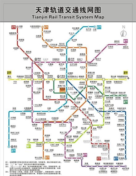 天津轨道交通线网图